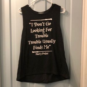 Tank top with Harry Potter quote Jr XL gray